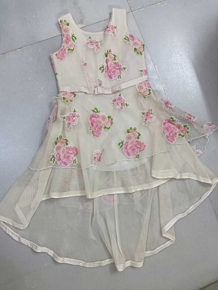 Floral Midi Dress With Leggings