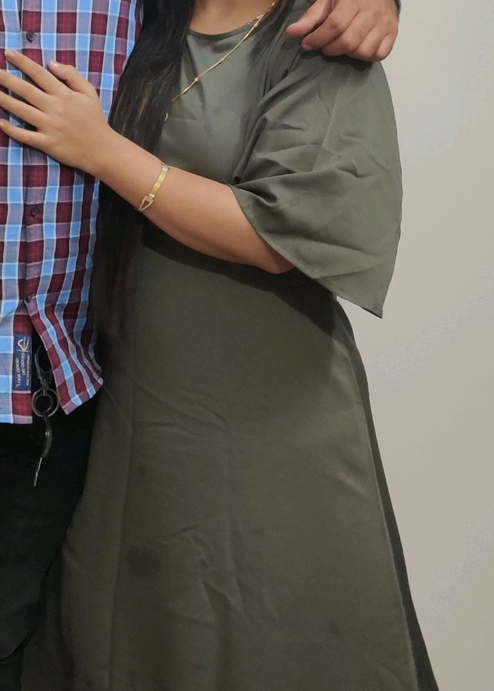 Vero Moda Olive Green Dress Size L