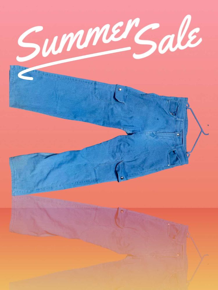 Blue Cargo Pants