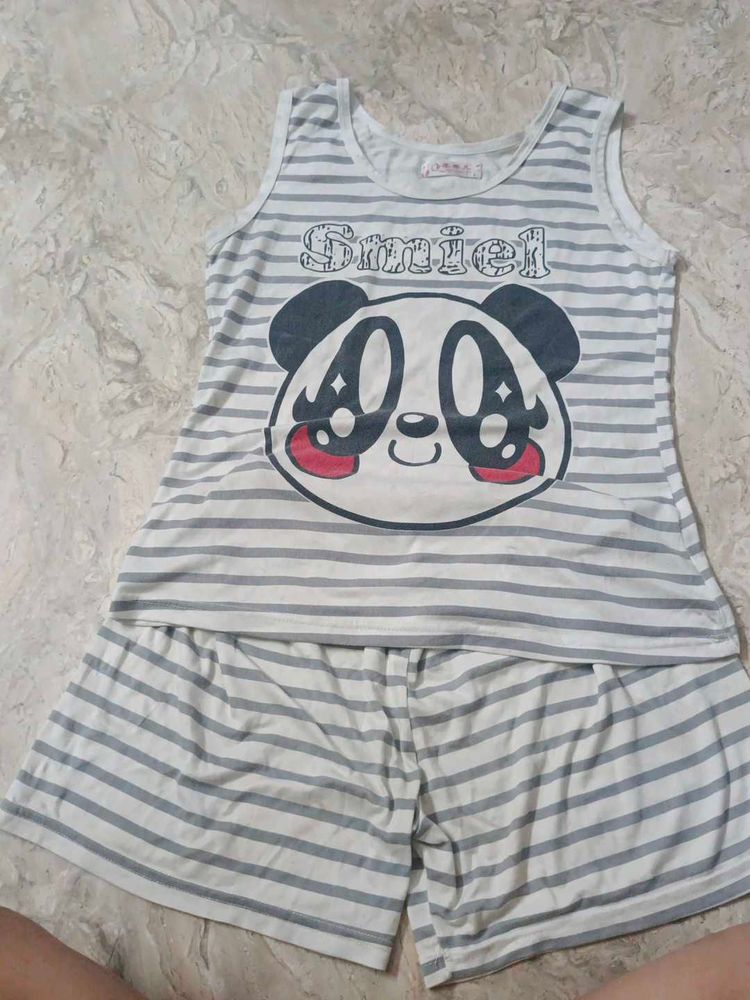 Cute Panda Pajama Set