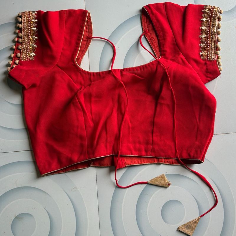 NEW STITCHED RED BLOUSE