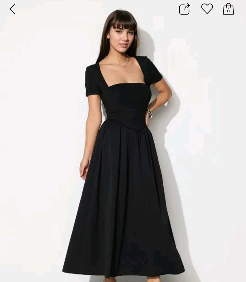 Elegant Black Midi Dress