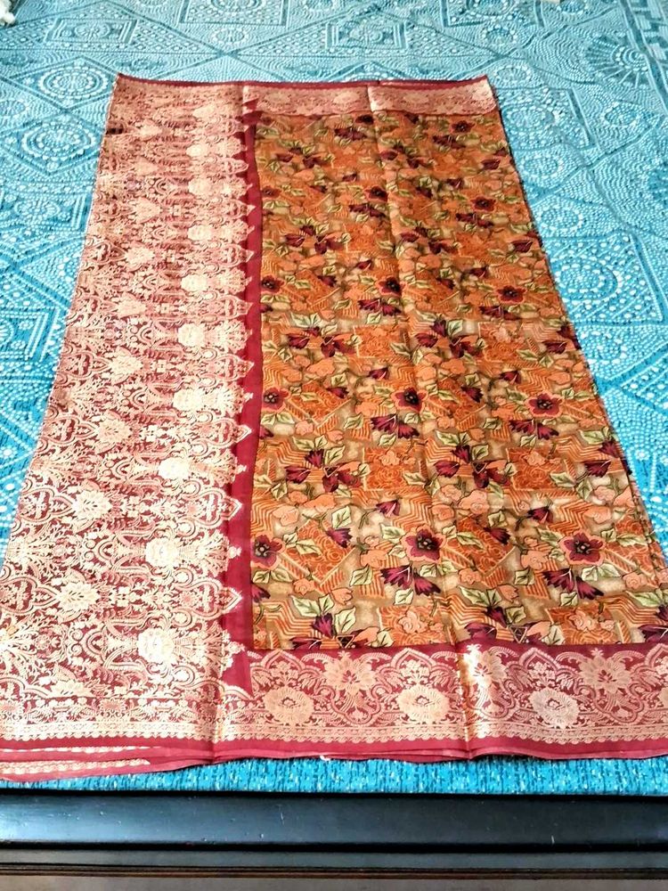Floral Print Saree