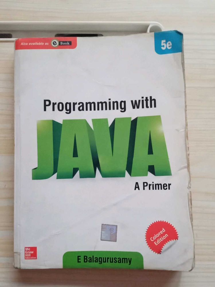 Programming With Java By E. Balaguruswamy