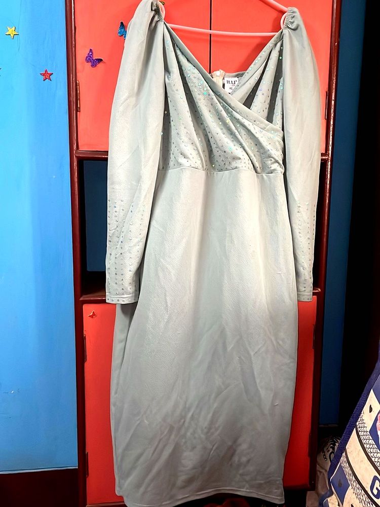 ILLI LONDON Pista Color Elegant Midi Dress
