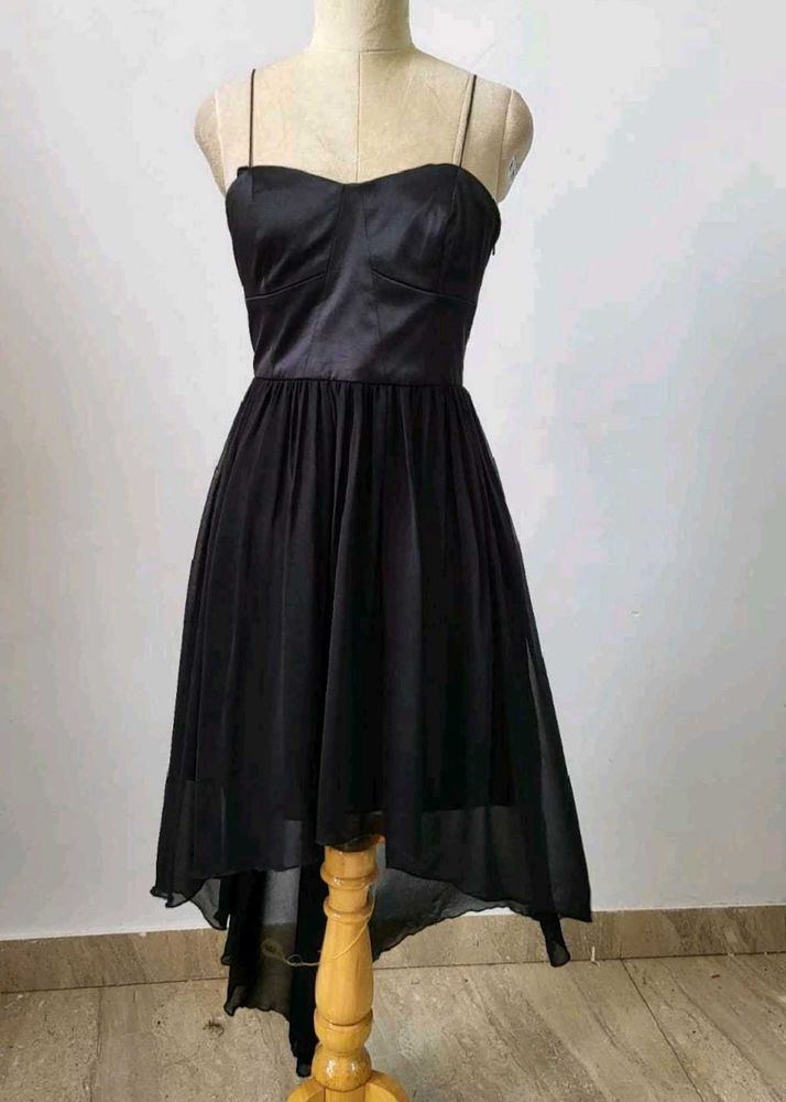 Elegant Black High-Low Dress