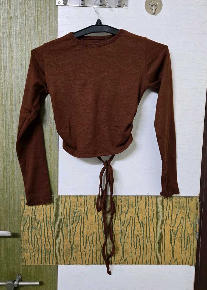Brown Long Sleeve Top