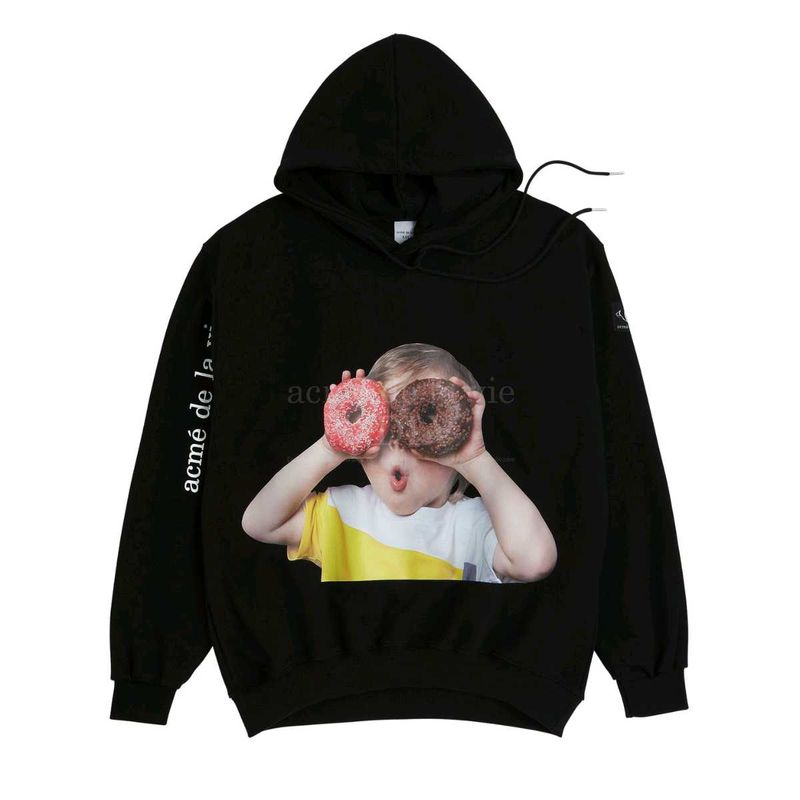 ADLV BABY FACE HOODIE BLACK DONUT1 Unisex
