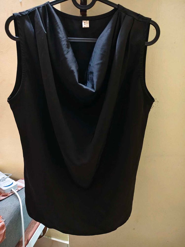 Sleeveless Cowl Neck Top