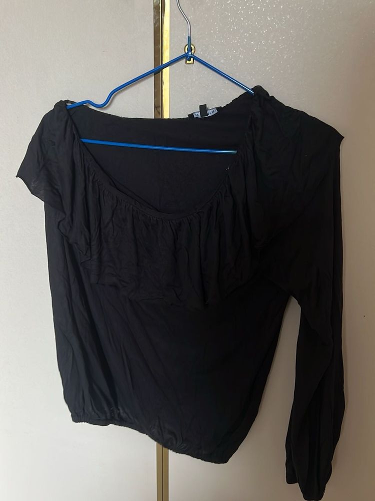 Black Off-Shoulder Top