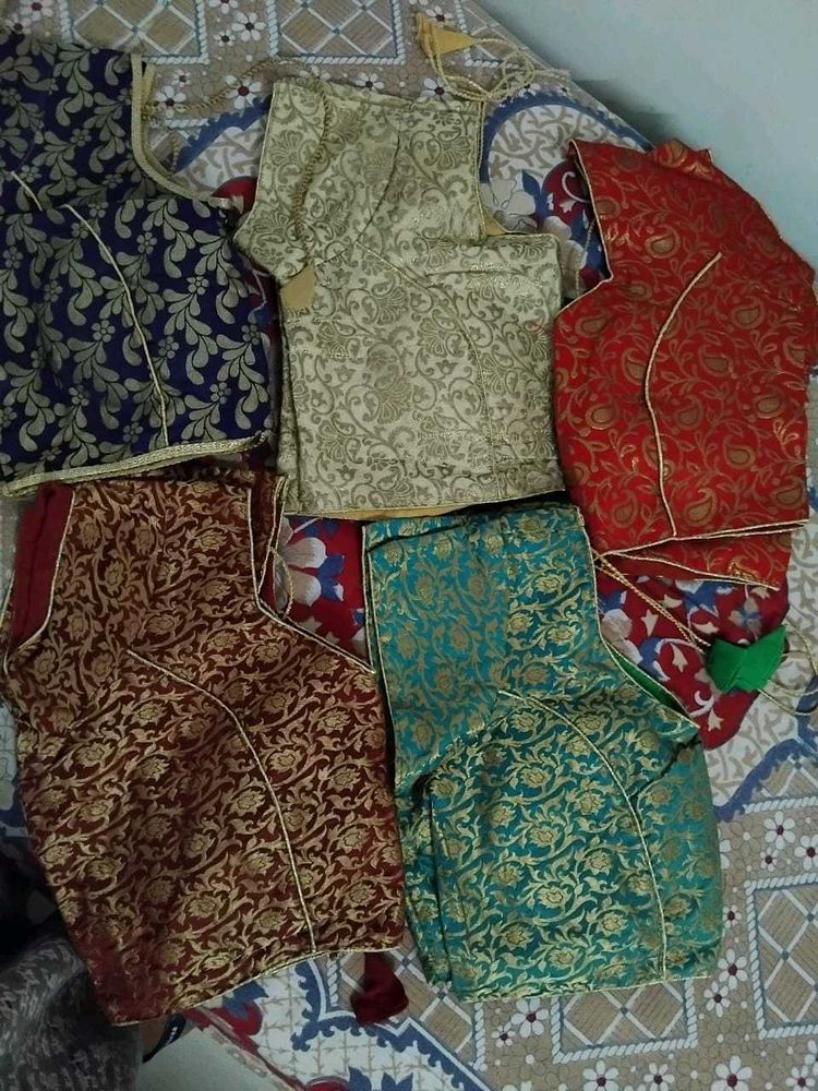 5 Assorted Saree Blouses