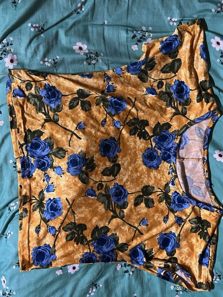 Floral Print Crop Top