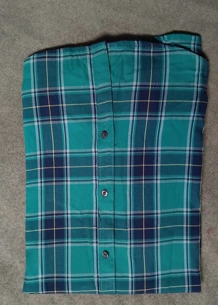 New Green Plaid Men Shirt