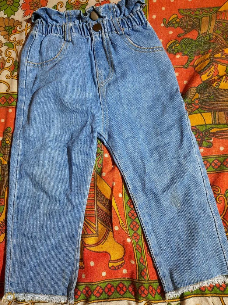 Baby Girl Friled Jeans