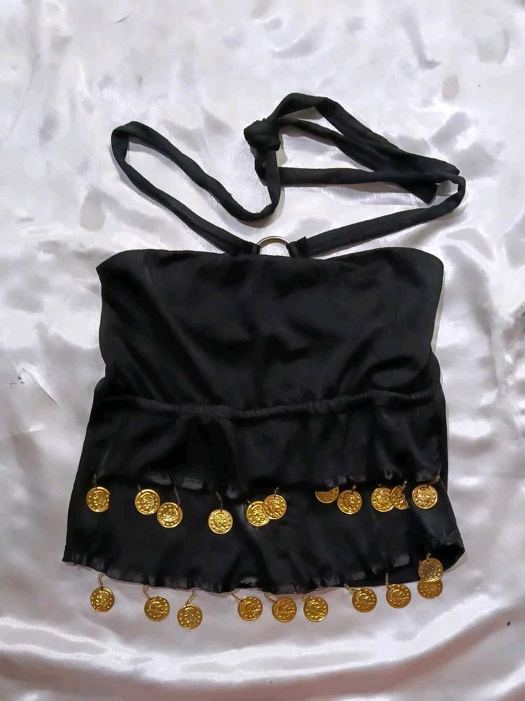 new Black Halter Top