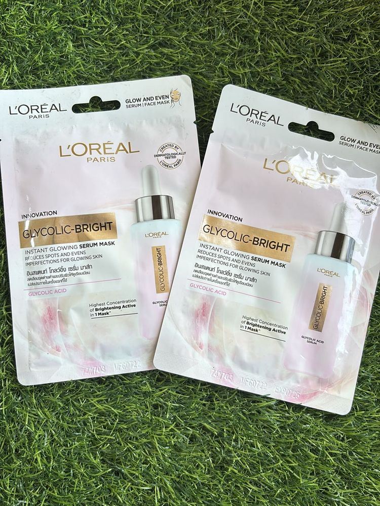 L’Oreal Paris Instant Glowing Serum Mask Pack Of 2