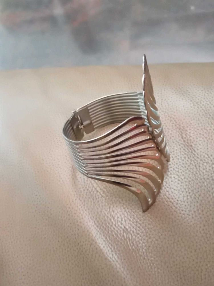 Silver Tone Statement Cuff Bracelet
