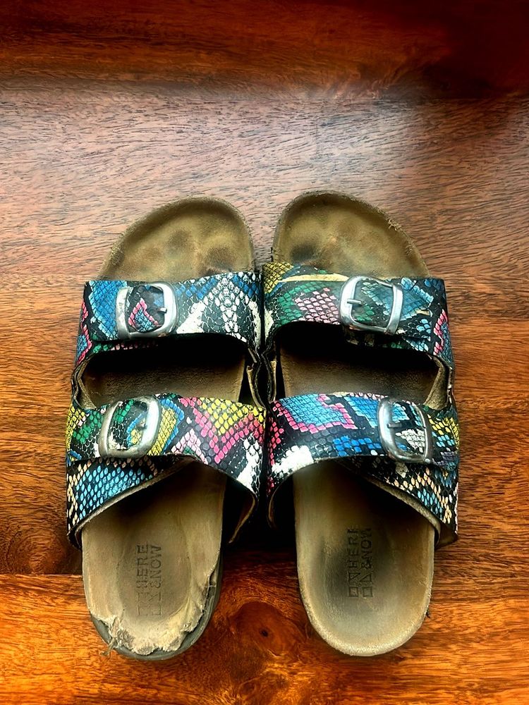 birken stocks pattern footware animal print strong