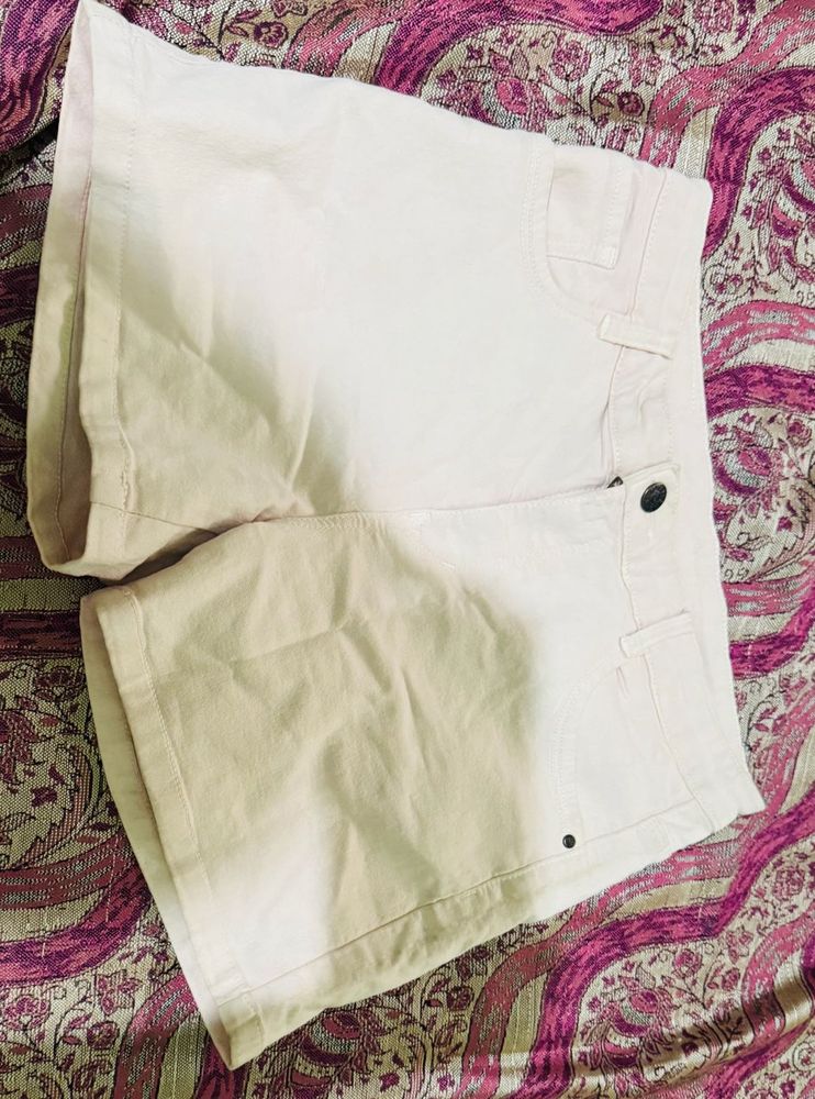 Light Pink Denim Shorts