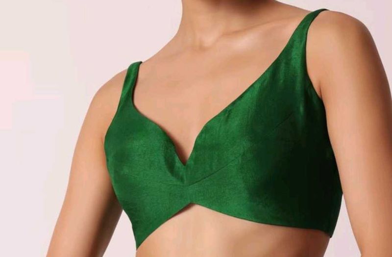 Casual Padded Silk Strappy Back Hook Blouse