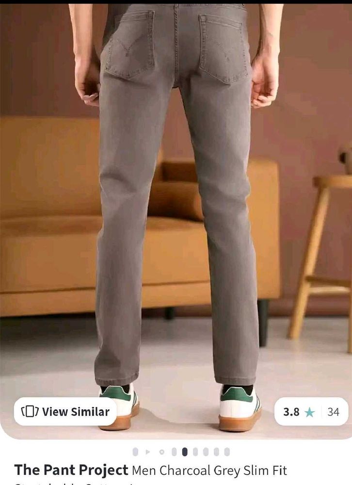 Men&#39;s Charcoal Grey Slim Fit Jeans