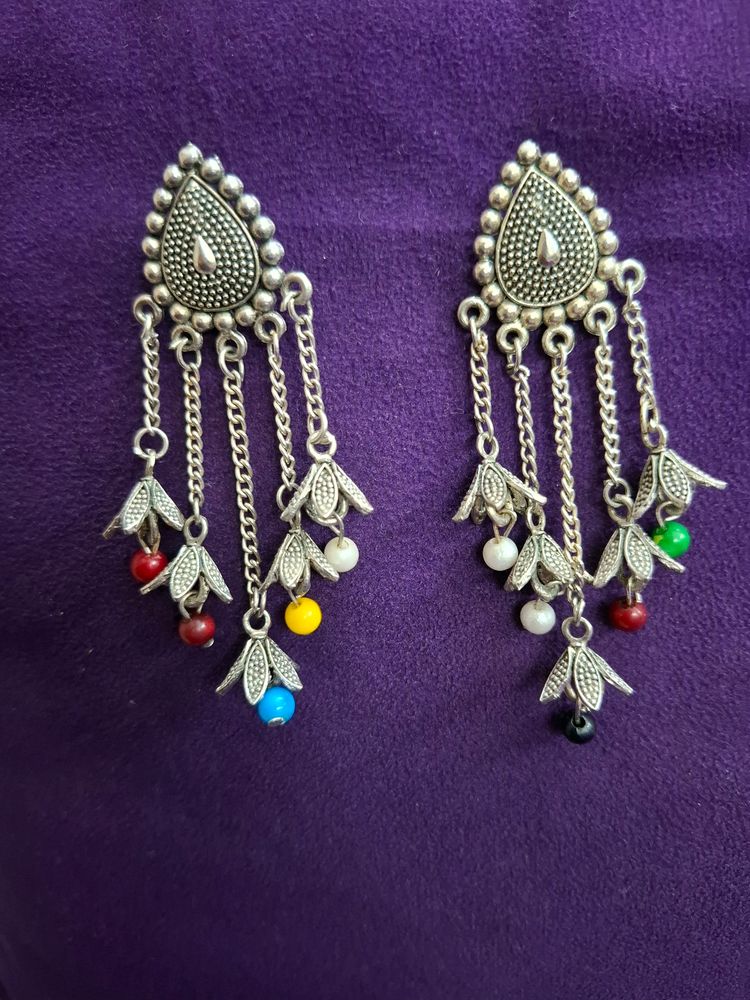 Silver Oxidised Beautiful Trendy Group of Jhumki