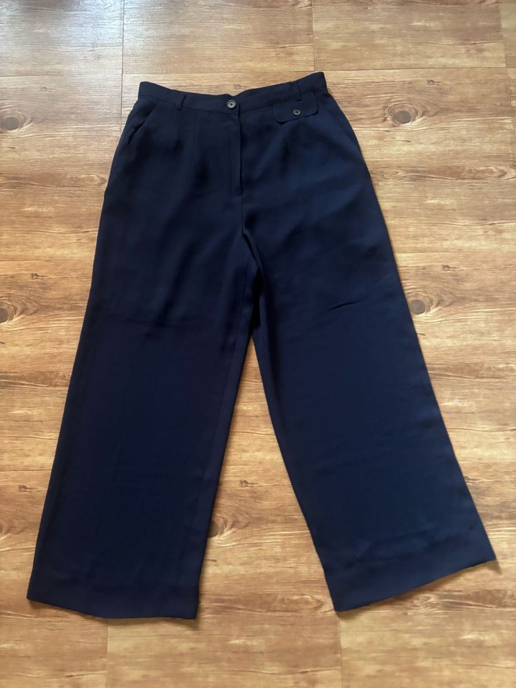 Navy Wide Leg Pants