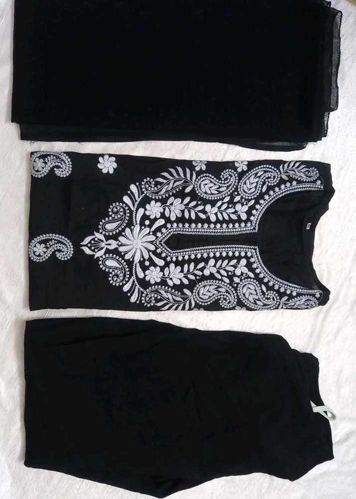 Black Lakhnowi 3 PC. Suit