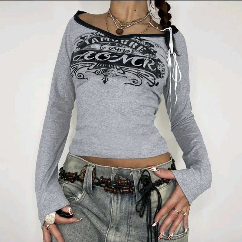 Y2k Grey Top🪽