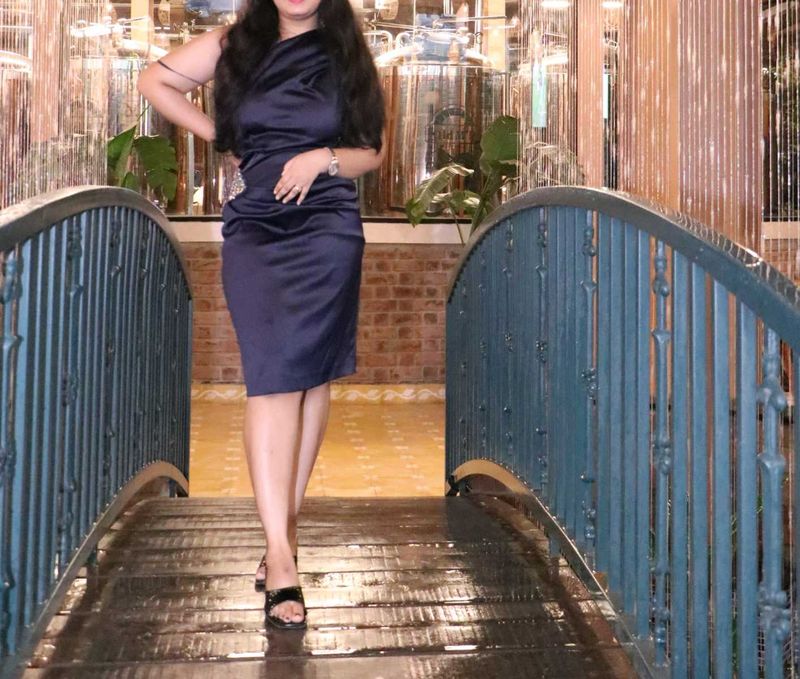 Pretty Ons Shoulder Navy Blue Onepiece