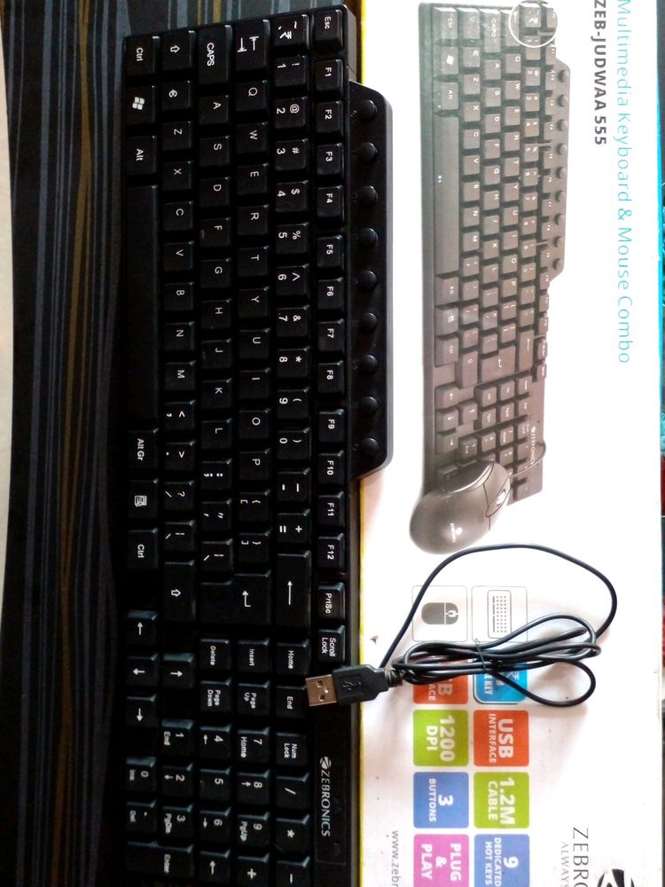 {PRICE DROP}Zebronics Judwaa 555 USB Wired Multimedia Keyboard With Free USB TYPE Cable. (Please Create Combo And Save On Delivery Fee. Check My Profile 🙂)
