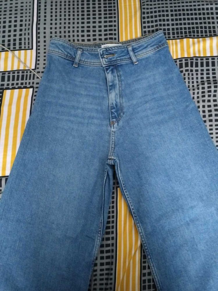 Wide Leg Denim Jeans
