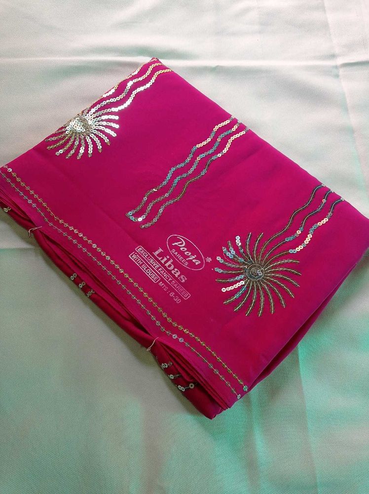 Embroidery Design Saree 😍