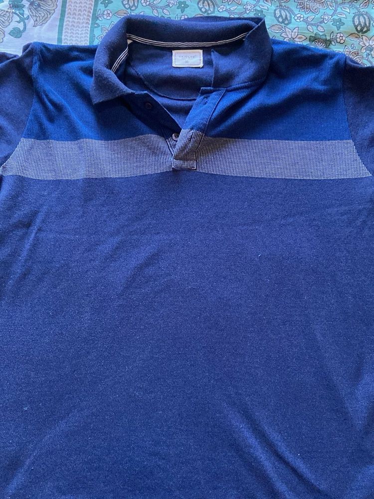 Blue colorblocked Polo Shirt