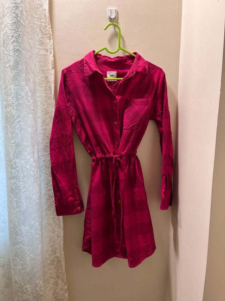 Pink Shirt Dress