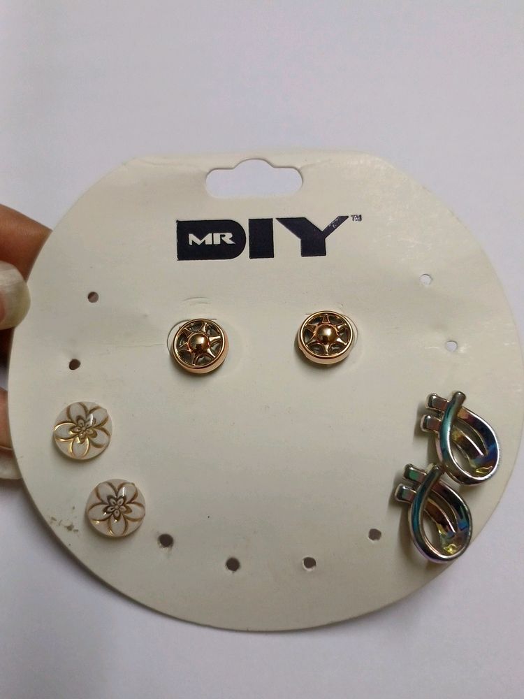 Set Of 3 Earrings