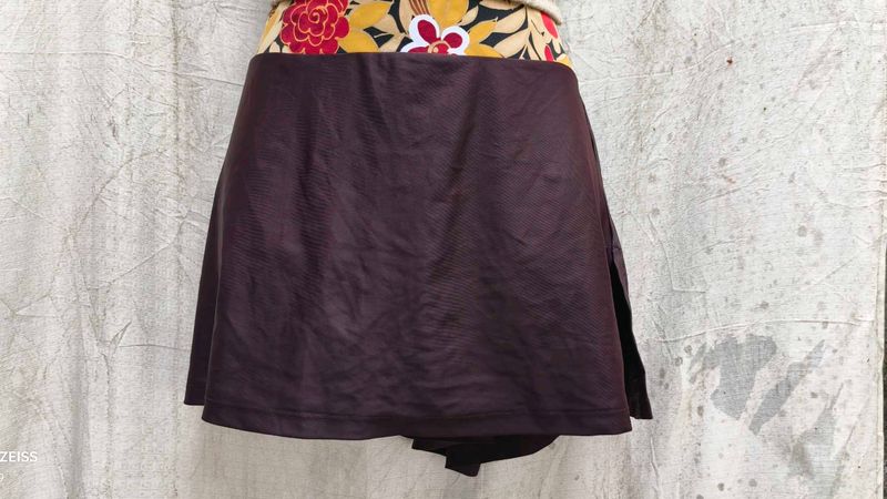 Floral Waist Mini Skirt