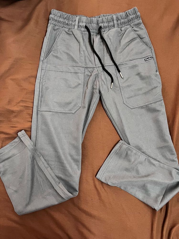 Grey Trousers Strechable