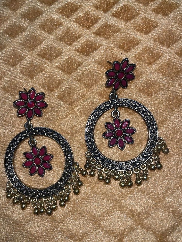 Boho Floral Drop Earrings
