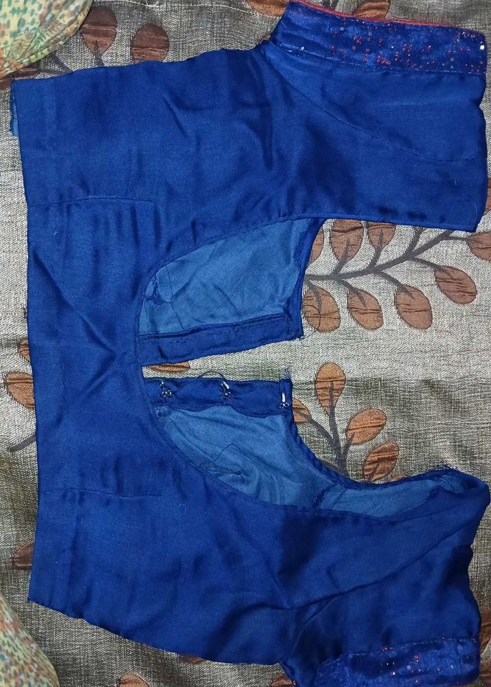 Blue Readymade Saree Blouse