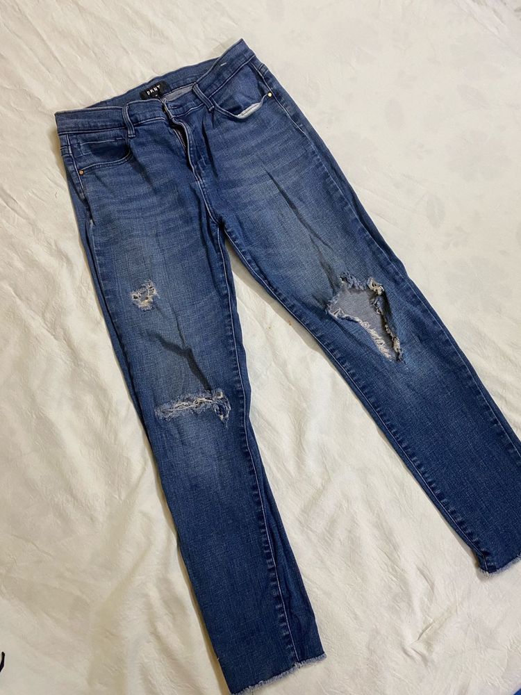 DKNY Distressed Jeans