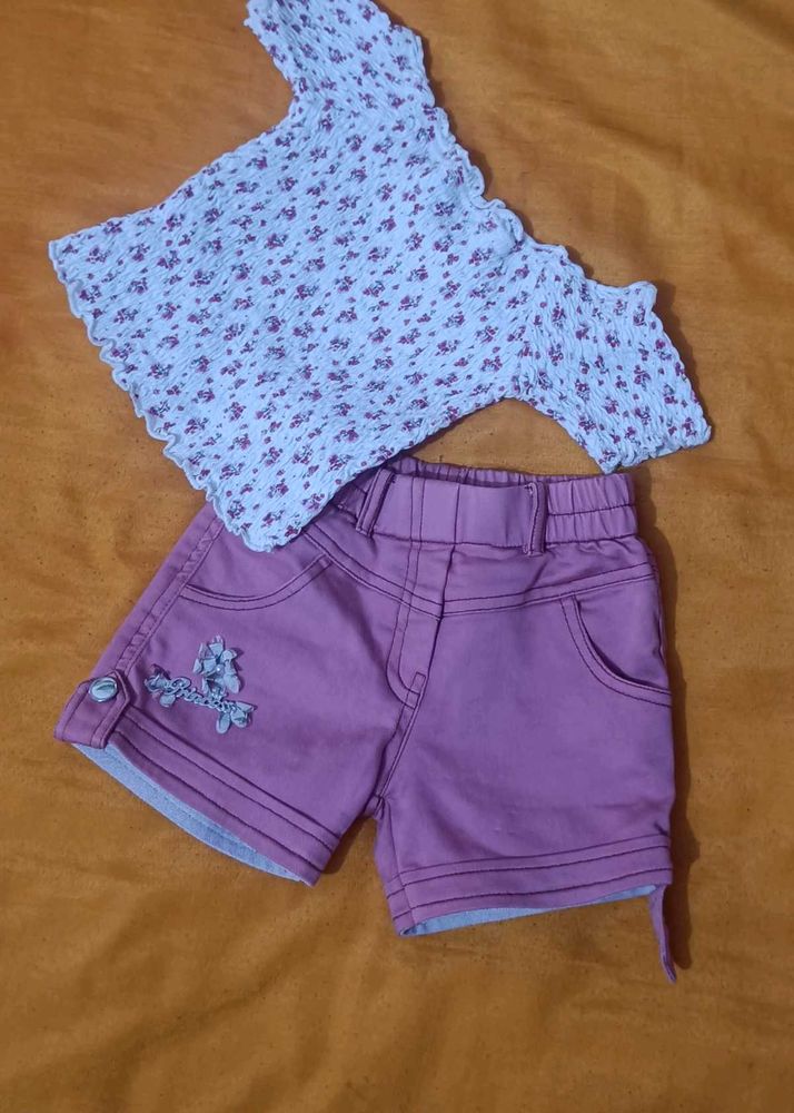 Top And Short Set 4 To 5 Years Girl
