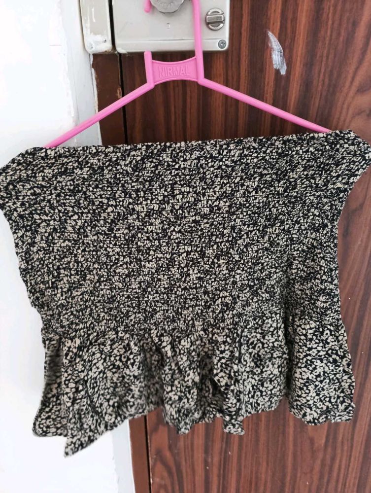 Floral Print Ruffle Mini Skirt