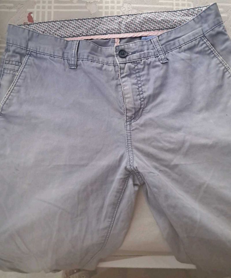 Denim Look Chinos /Trousers