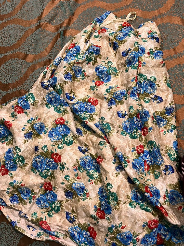 Floral Print Ethnic Skirt