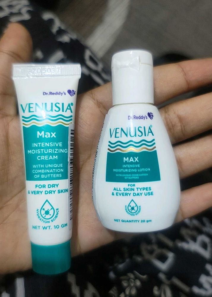 venusia moisturizer cream and lotion traveling siz