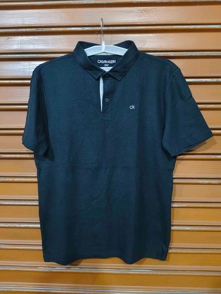 Calvin Klein Golf Tshirt For Men Black Size L