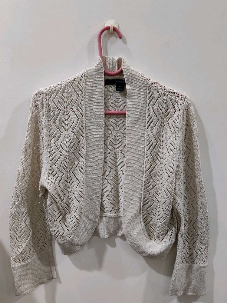Cropped Knit Cardigan