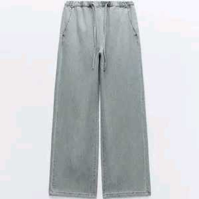 Zara Wide Leg Light Wash Denim