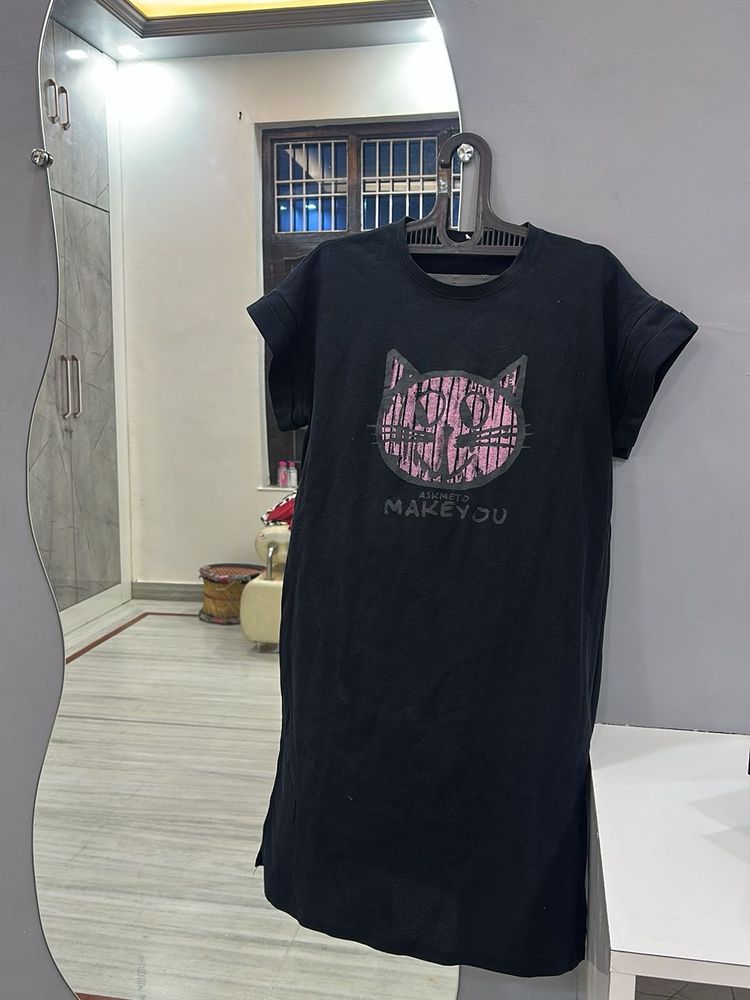 Cute Graphic Print Dress
